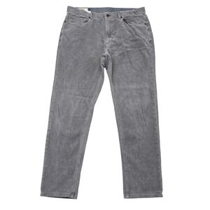 Marine Layer Pants Mens Size 34 x 30 Stretch Original Slim Gray Terry Corduroy